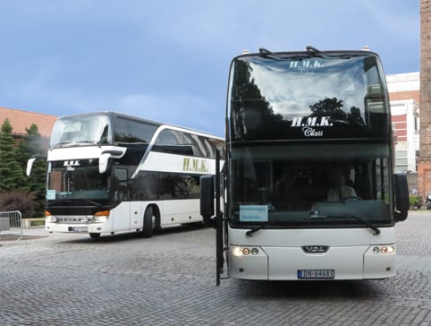 HMK busses at the Veritas centre