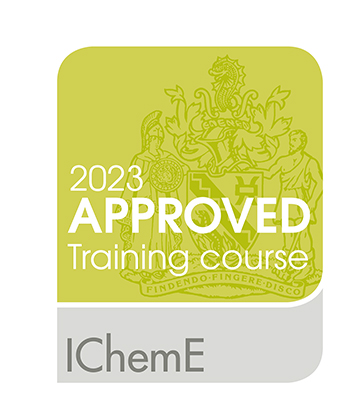 Logo showing that the course is IChemE approved (2023)