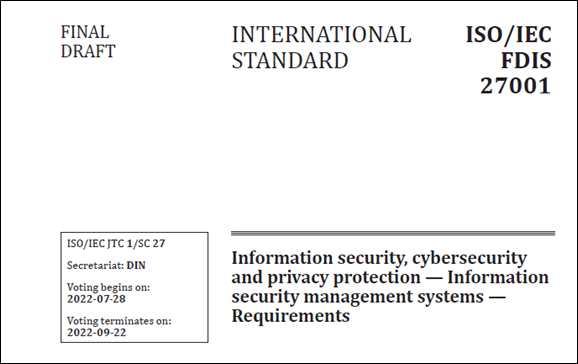DNV Interpret the changes in the new version ISO/IEC 27001 : 2022 FDIS
