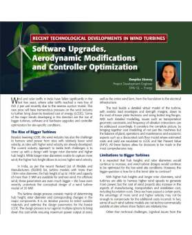 Recent technological developments in wind turbines