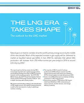 The LNG era takes shape: the outlook for the oil and gas industry in 2019 (report front cover)