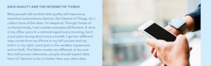 IoT infobox: Data quality and the internet of things