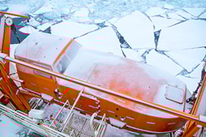 Lifeboat in polar waters