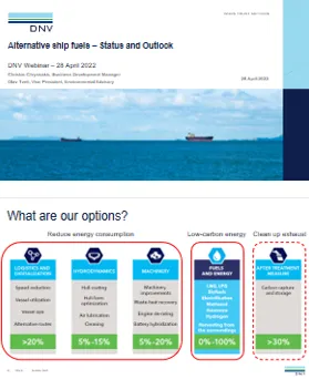 DNV - Alternative Ship Fuels webinar, 28 April 2022