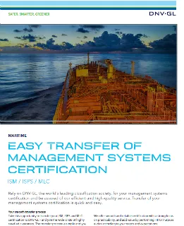 Easy transfer of management systems certification