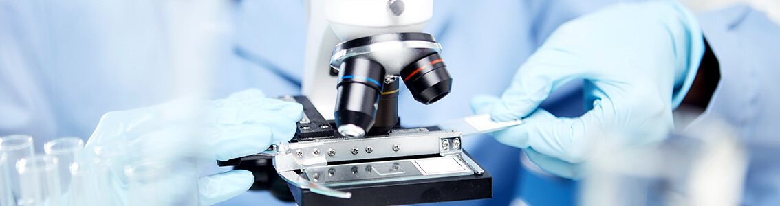 Lab technician working in laboratory