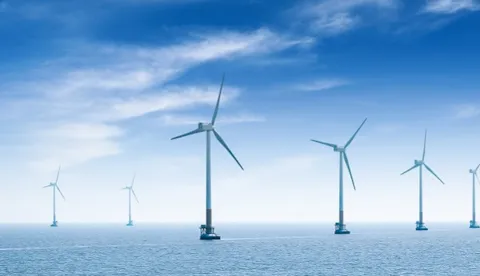 Offshore wind farm in shanghai in the east China sea