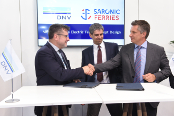 Posidonia 2022: DNV signs MOU with Saronic Ferries on development of electric ferry concept in Greece_358x250