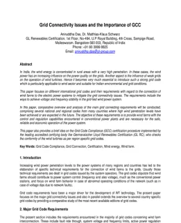 Grid connectivity issues and the importance of GCC