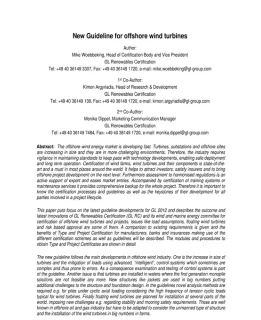 New guidelines for offshore wind turbines