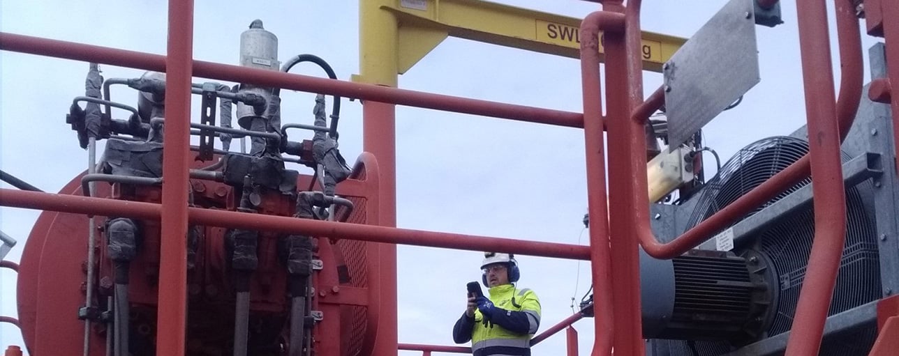 AkerBP offshore crane on the Skarv field