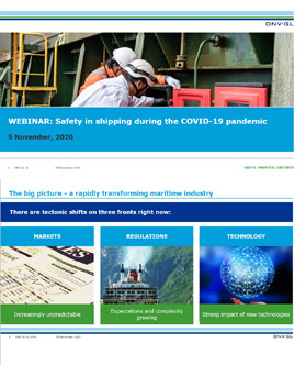 On-Demand Webinar | Safety in shipping during the Covid-19 pandemic | DNV GL - Maritime
