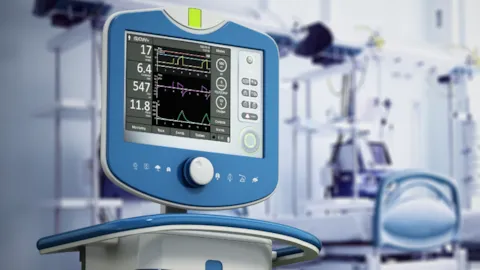 Close-up of an extracorporeal life support machine in a hospital ICU, symbolizing advanced technology, safety, and quality care.