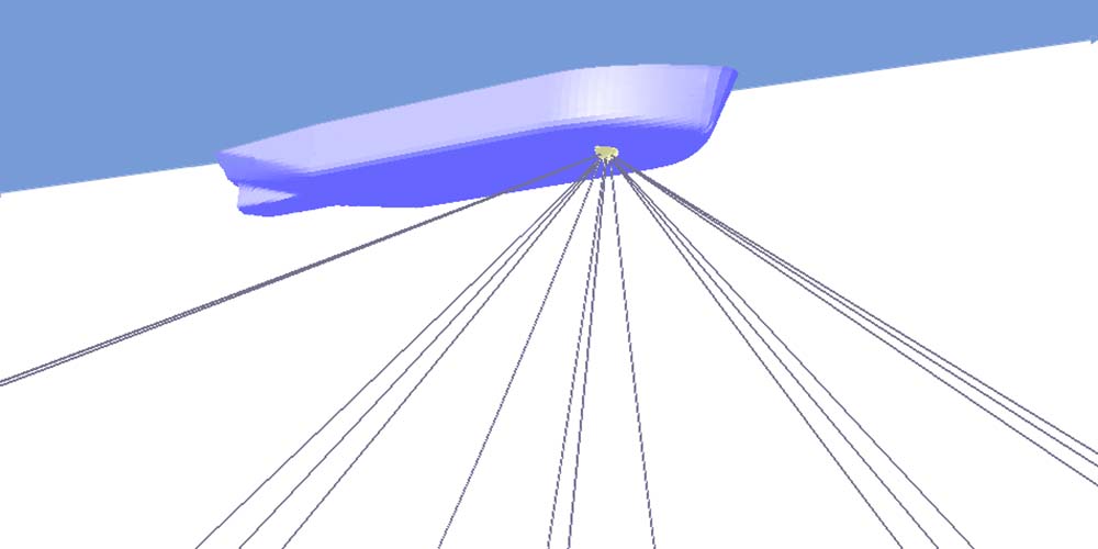 Mooring lines analysis with Mimosa