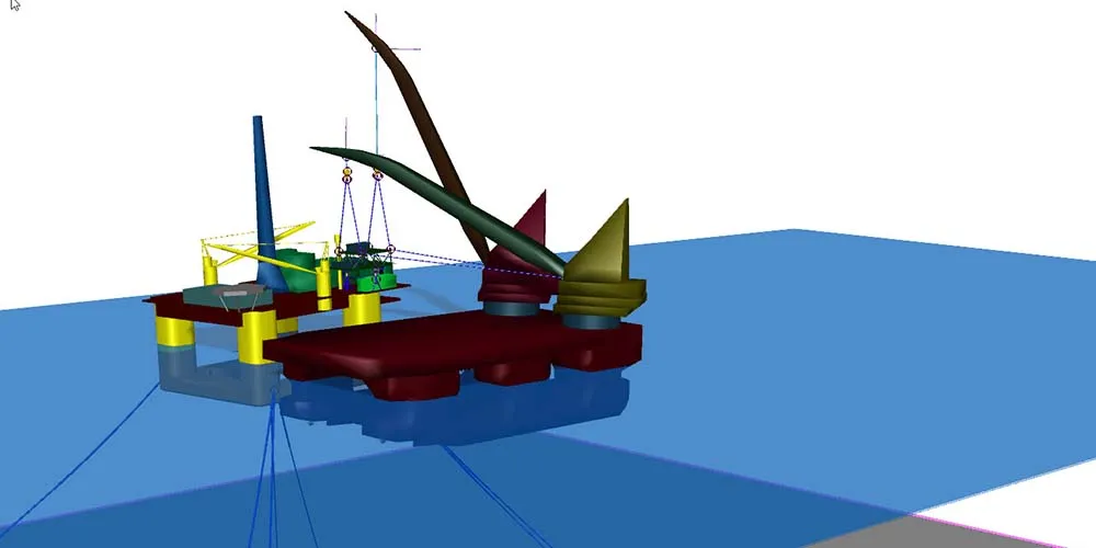 Sima, marine operations software including floating wind turbine design