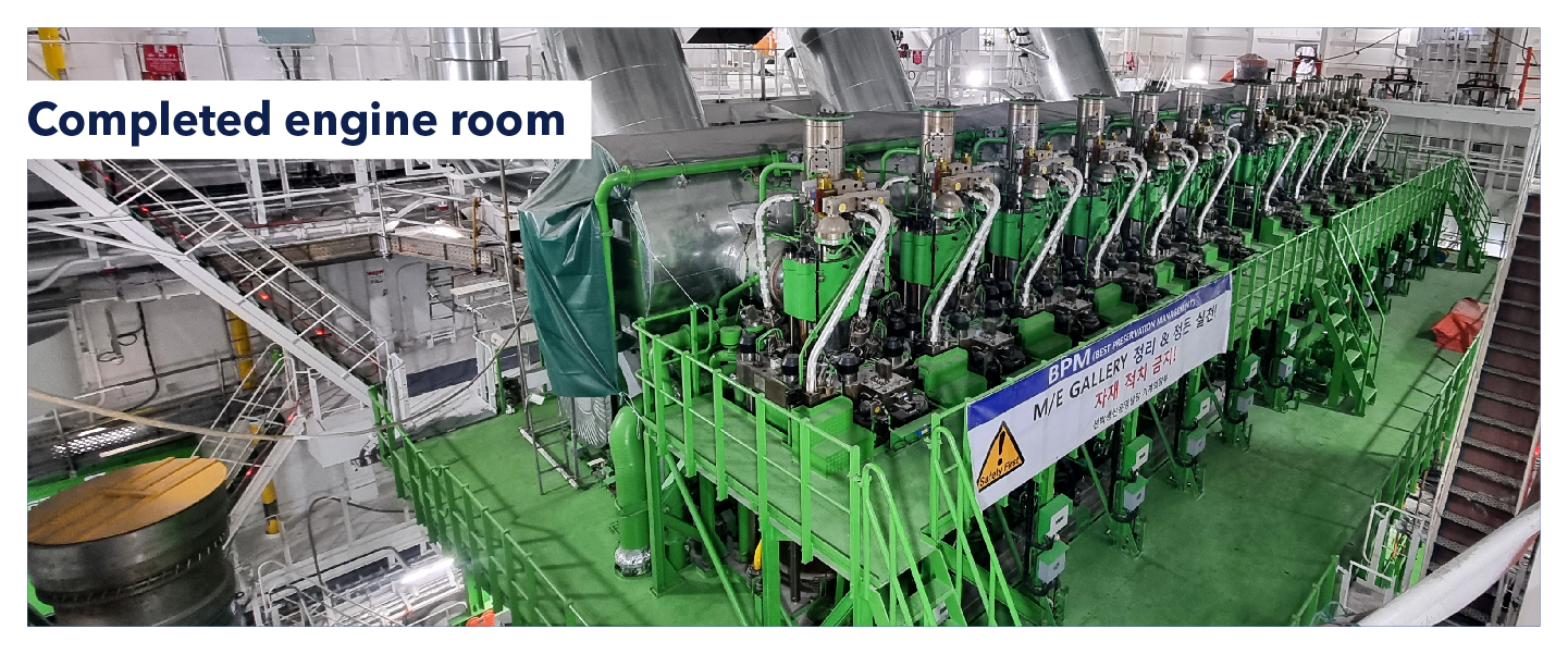 Completed engine room 