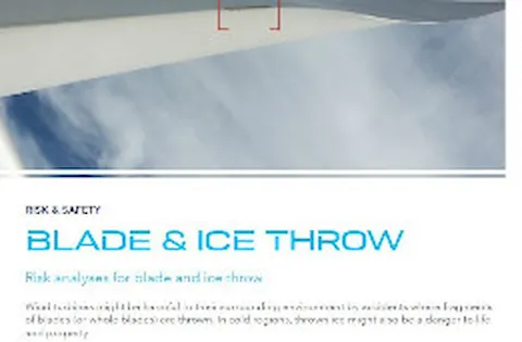 Risk analysis for blade and ice throw