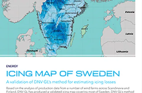 Icing map of Sweden