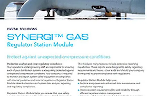 Synergi Gas Regulator Station module flier