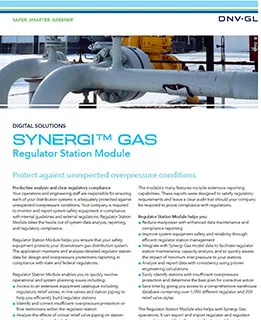 Synergi Gas Regulator Station module flier