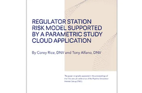 Regulator station risk model supported by a parametric study cloud application