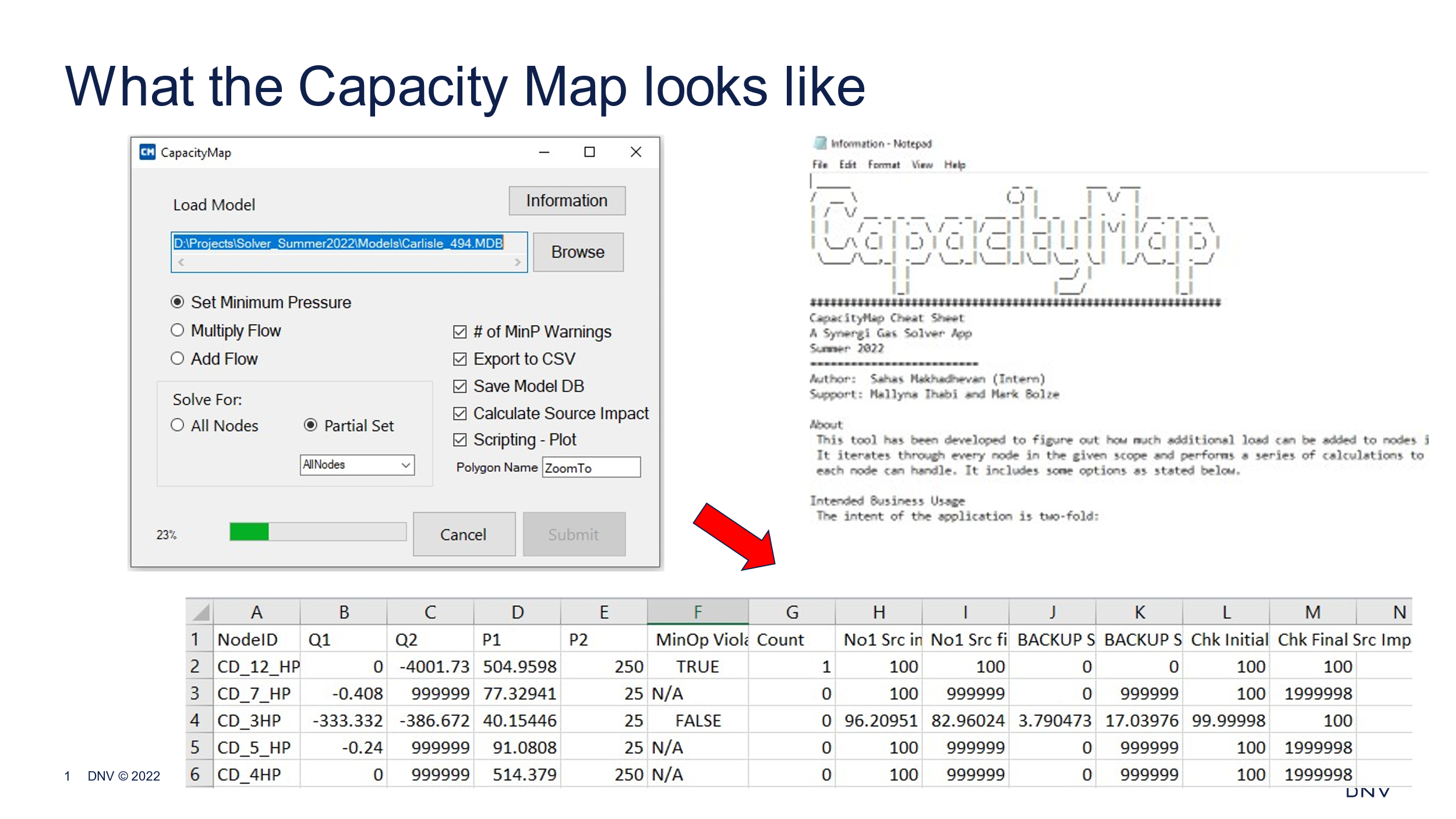 Synergi Gas - Solver for Gas Quality Tracking - Capacity Map