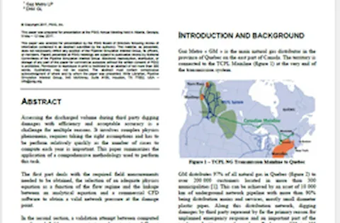 Computing natural gas losses from damaged pipelines