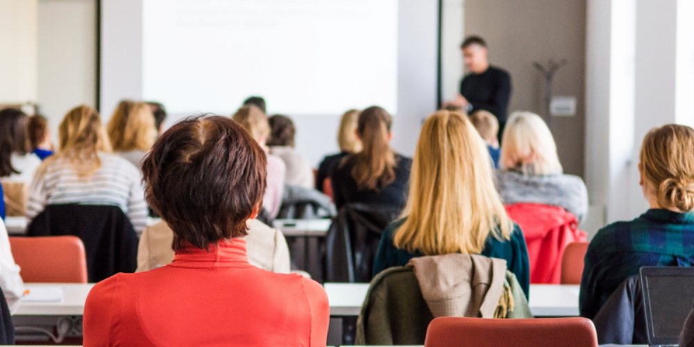 classroom with adult students