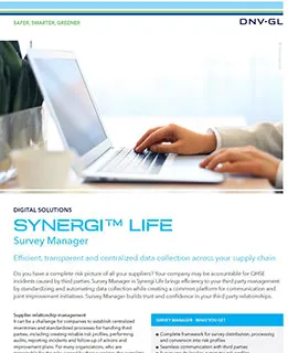 Synergi Life Survey Manager module flier