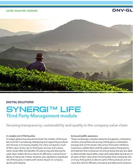 Synergi Life - Third Party Management flier