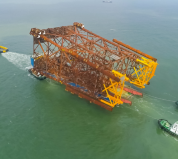 Transport & installation of bottom-fixed installations