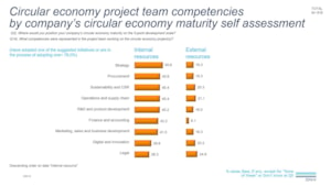 Circular economy project team competencies by company’s circular economy maturity self assessment
