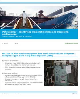 Webinar PSC - main deficiencies and improving performance