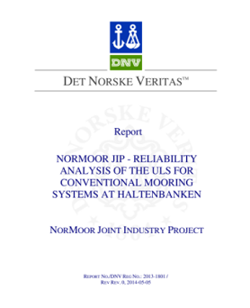 Reliability analysis of the ULS for conventional mooring systems at Haltenbanken