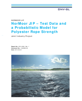 Test data and a probabilistic model for polyester rope strength
