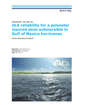 ULS reliability for a polyester moored semi-submersible in Gulf of Mexico hurricanes 